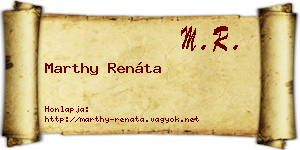Marthy Renáta névjegykártya